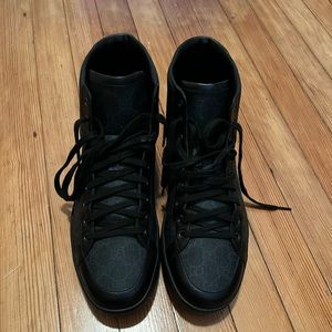 Gucci denim hi top sneakers. Wore twice only.